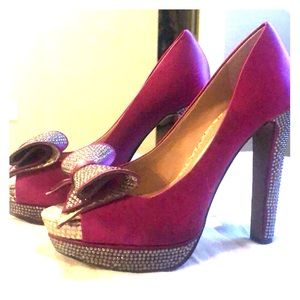 Magenta rhinestone Vince Camuto Heels